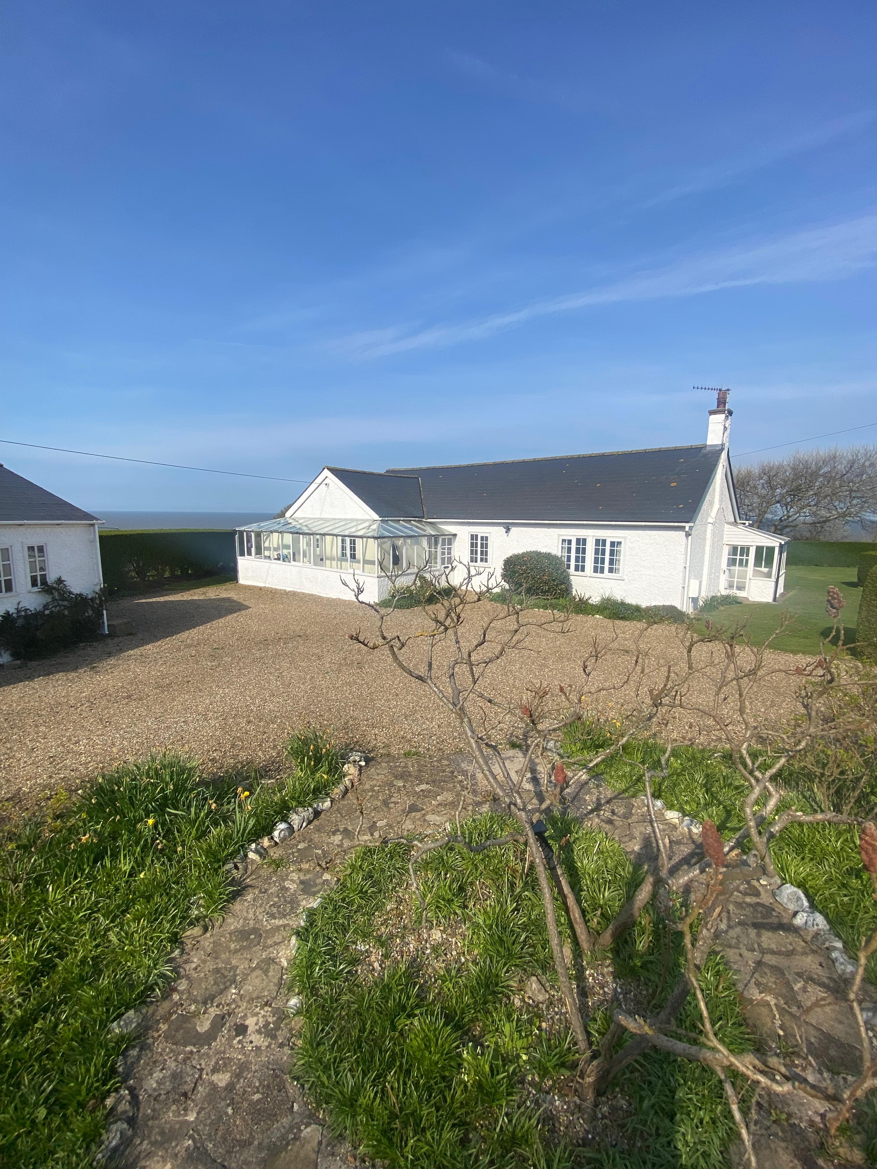 Buckthorns cottage exterior with sea views